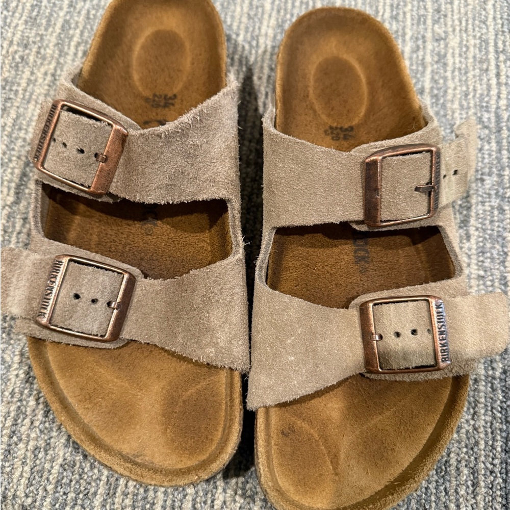 Birkenstock Kids Suede Sandals - Tan